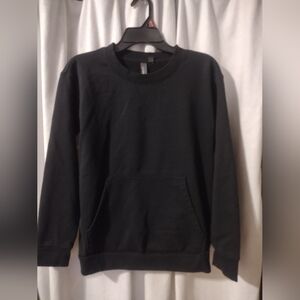Mondetta Black Sweatshirt With Front Kangaroo Pouch Pocket